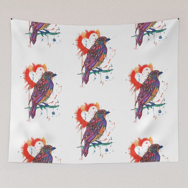 Item preview, Colour-Pop Sparrow Bright Bird Print designed and sold by TartanSparrow.