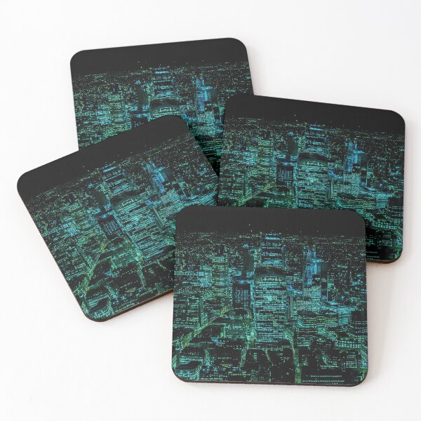 Item preview, London Skyline in Teal and Green designed and sold by jerankin.