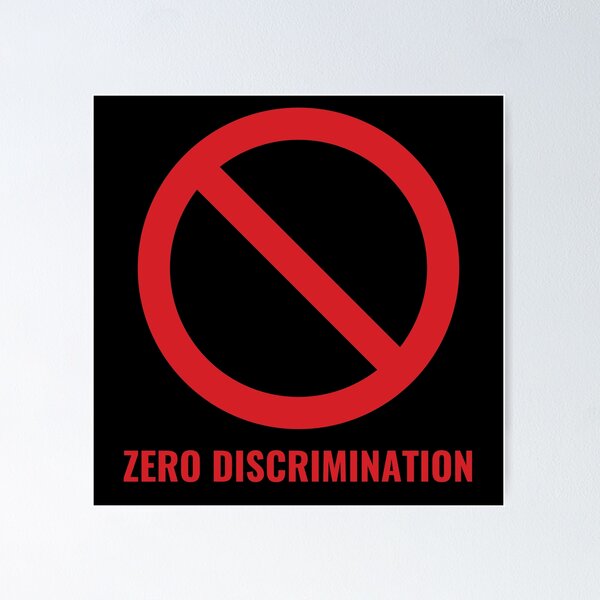 Item preview, Zero Discrimination Red Sign - Zero Discrimination Day designed and sold by P2CPOD.