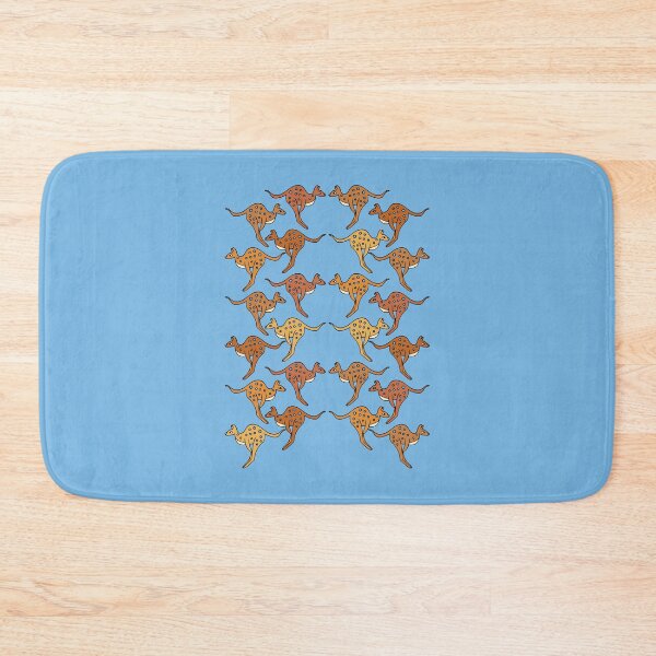 Item preview, Cute and Colorful Kawaii Kangaroo Pattern (blue) designed and sold by Davey's Designs.
