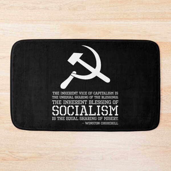 Item preview, Political Anti Socialist & Communist - Winston Churchill Quote On Socialism designed and sold by Styrman.