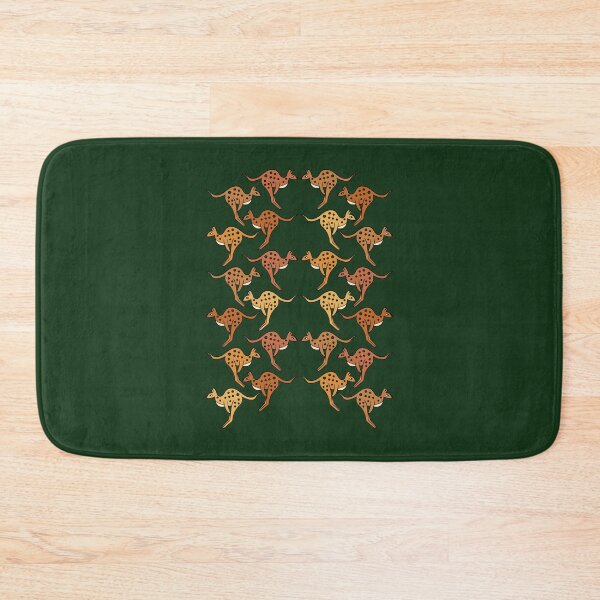 Item preview, Cute and Colorful Kawaii Kangaroo Pattern (green) designed and sold by Davey's Designs.