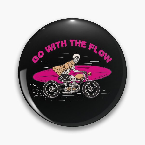 Item preview, GO WITH THE FLOW SKULL SURF DESIGN designed and sold by Picspot.