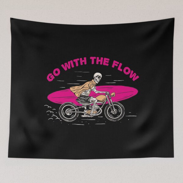Item preview, GO WITH THE FLOW SKULL SURF DESIGN designed and sold by Picspot.