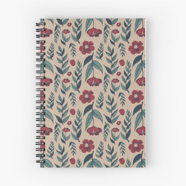 Item preview, Red Floral Pattern Vintage Flower Leaves Flowers designed and sold by JenniferCharlee.