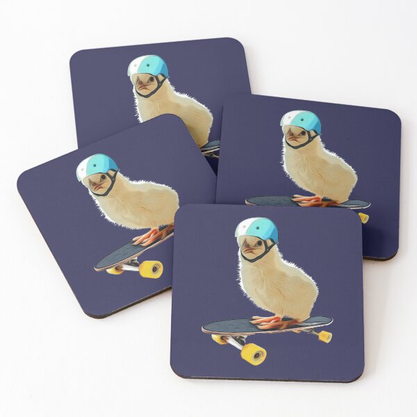 Artikelvorschau, Skate Chicken Duck Skates Away - Kinder Tier Cartoon entworfen und verkauft von Slicki.