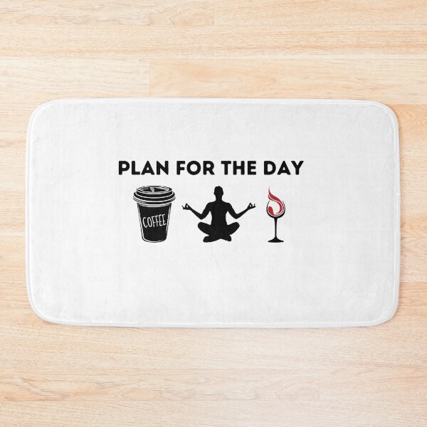 Item preview, Plan For The Day Coffee yoga And Wine ,yoga Lover Gift,coffee lover gift,wine lover designed and sold by PIXEcompany.