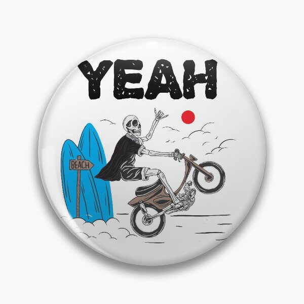 Item preview, YEAH SKULL SURF MOTORCYCLE DESIGN  designed and sold by Picspot.