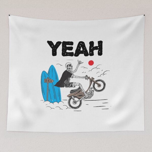 Item preview, YEAH SKULL SURF MOTORCYCLE DESIGN designed and sold by Picspot.