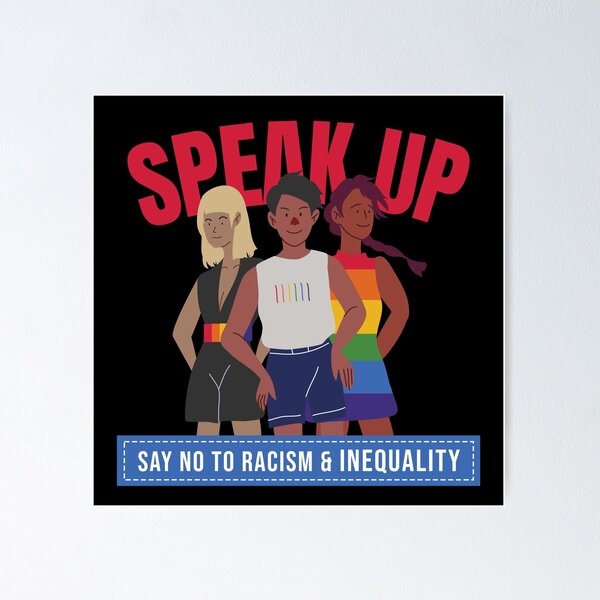 Item preview, Speak Up - Say No To Racism & Inequality - Zero Discrimination Day designed and sold by P2CPOD.