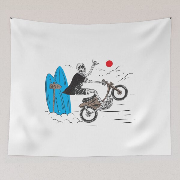 Item preview, SKULL SURF MOTORCYCLE DESIGN designed and sold by Picspot.