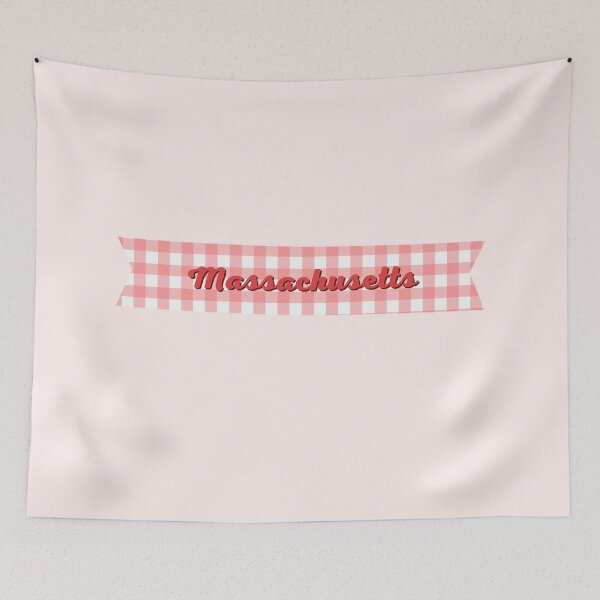 Item preview, Massachusetts - Checkered Label designed and sold by CityCollection.