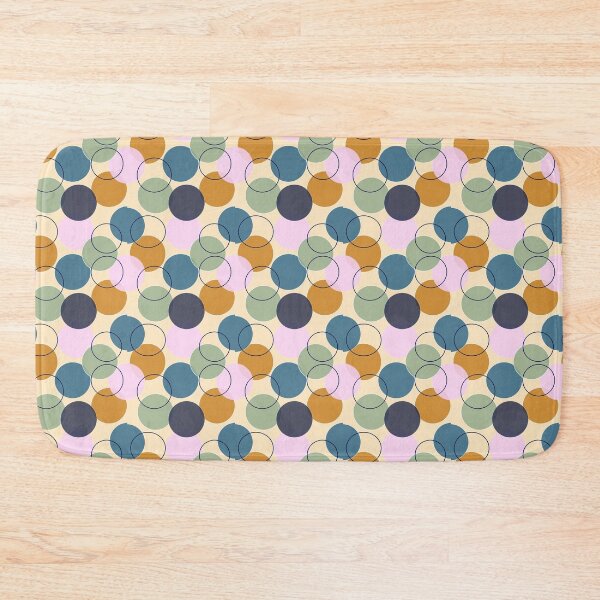 Item preview, Sage green, pink, petrol, dark blue and curry circles designed and sold by Ninaeva.