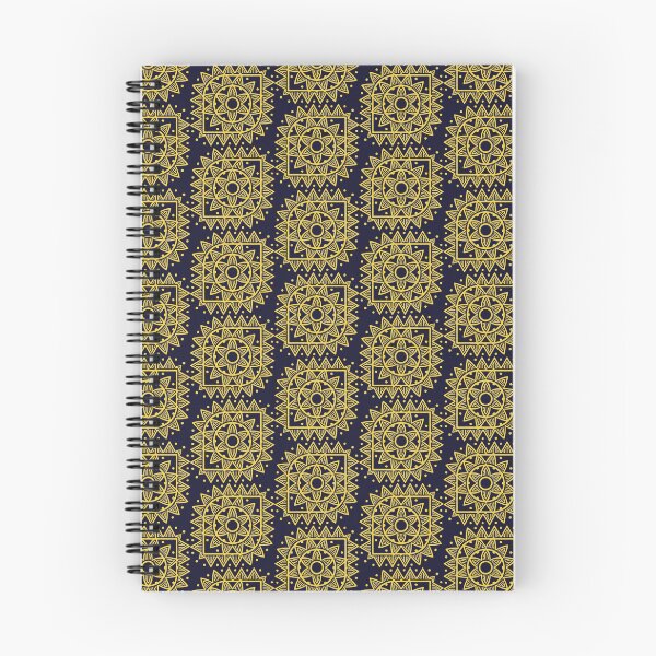 Item preview, Ornament Pattern In the Yellow color and on the navy background. designed and sold by Victoria Riabov.