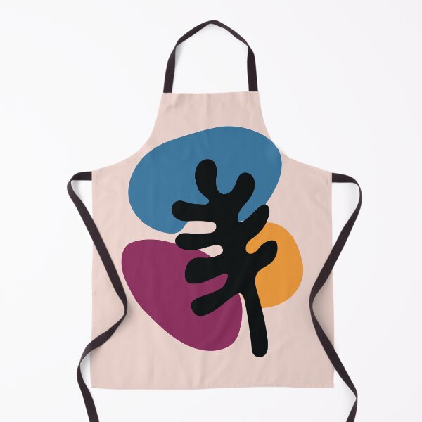 Item preview, Abstract Black Leaf with Saturated Purple Blue and Orange Circle Shapes in Cream Left designed and sold by Moyanana.
