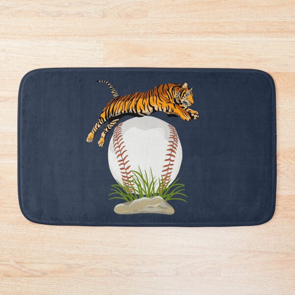 Item preview, Play Ball! Tiger Dives over Baseball  designed and sold by Lisa Rotenberg.