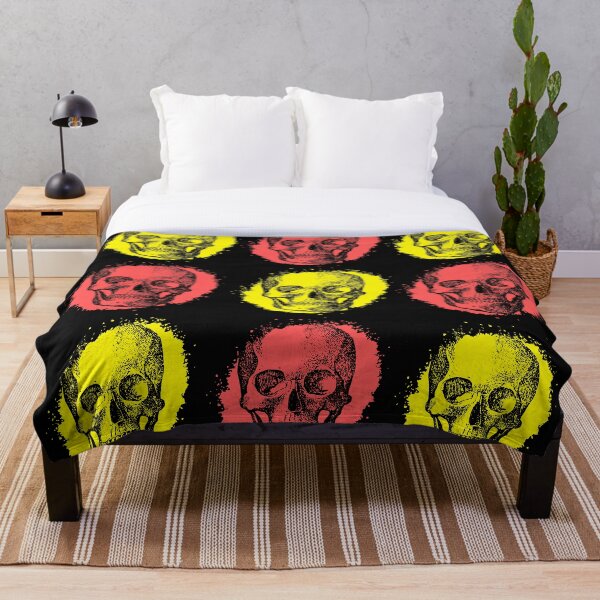 Item preview, Patrón de diseño de calavera con pintura amarilla roja designed and sold by LeonardoBotha.