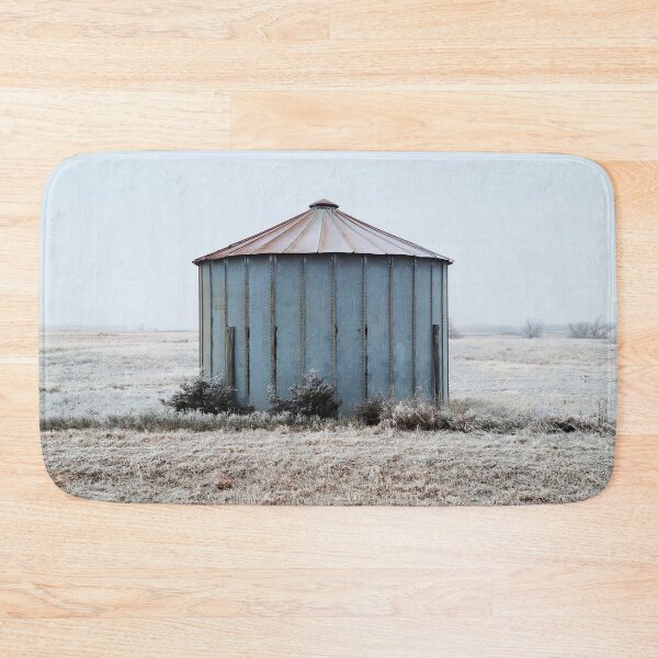 Item preview, Old Weathered Grain Bin During Winter Time designed and sold by Jared Davies.