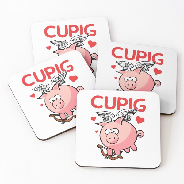 Item preview, Cupig Cupid Pig Pun Teacup Pig Funny Valentines Day Pun designed and sold by sillyquestions.