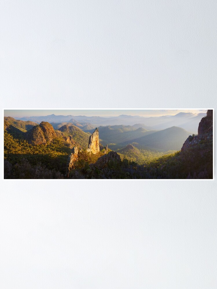 Thumbnail 1 of 3, Poster, Bread Knife Dawn, Warrumbungles, New South Wales, Australia designed and sold by Chockstone.
