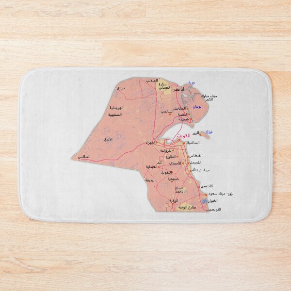 Item preview, خريطة الكويت مع مع الحدود الدولية ومدينة الكويت والمدن الرئيسية والطرق الرئيسية  designed and sold by mashmosh.