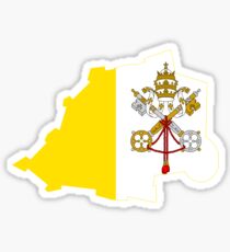 Flagge Karte von Vatikanstadt Sticker