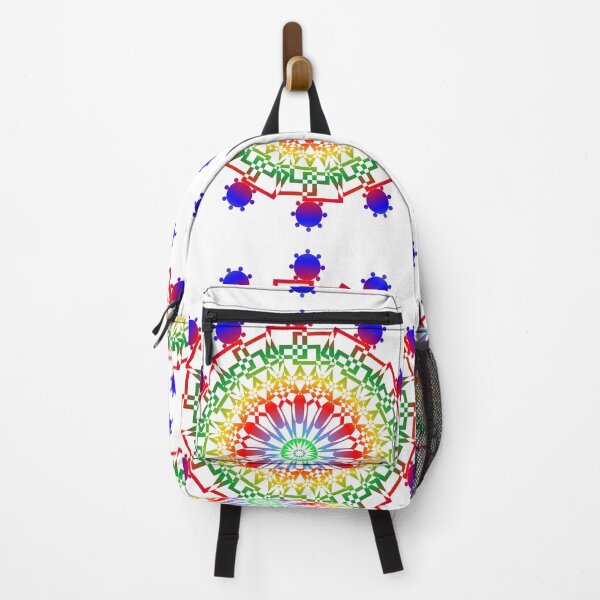 Item preview, Pride rainbow Mandala, Geometric mad rainbow Gradient Snowflake mandala designed and sold by MiaStyleStudio.