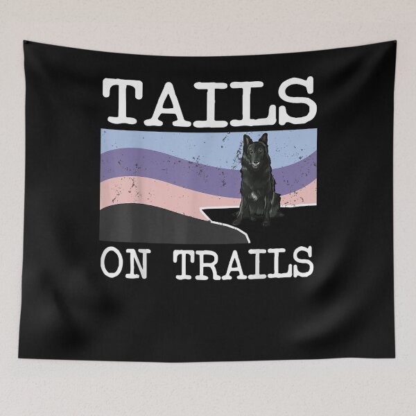 Item preview, Belgian Sheepdog Tails On Trails Funny Dog Hiking  designed and sold by charissamo77.