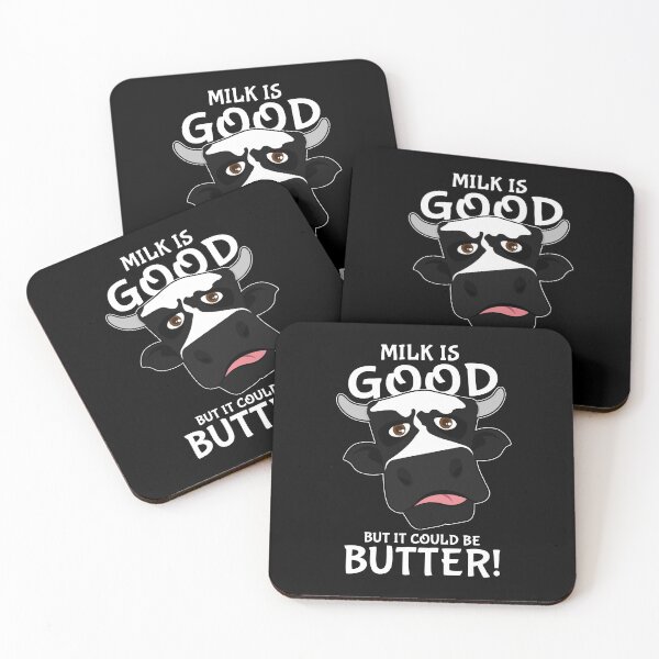 Item preview, Milk Is Good But It Could Be Butter Pun Cow Pun Animals Farm Cute designed and sold by sillyquestions.