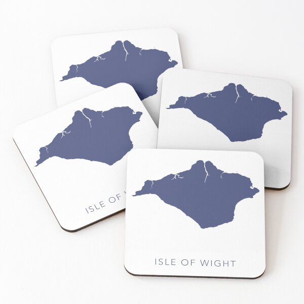 Item preview, Navy Map of Isle of Wight UK designed and sold by By-Danni-Marie.