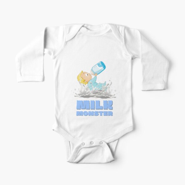 Milk Monster - Blue Long Sleeve Baby One-Piece
