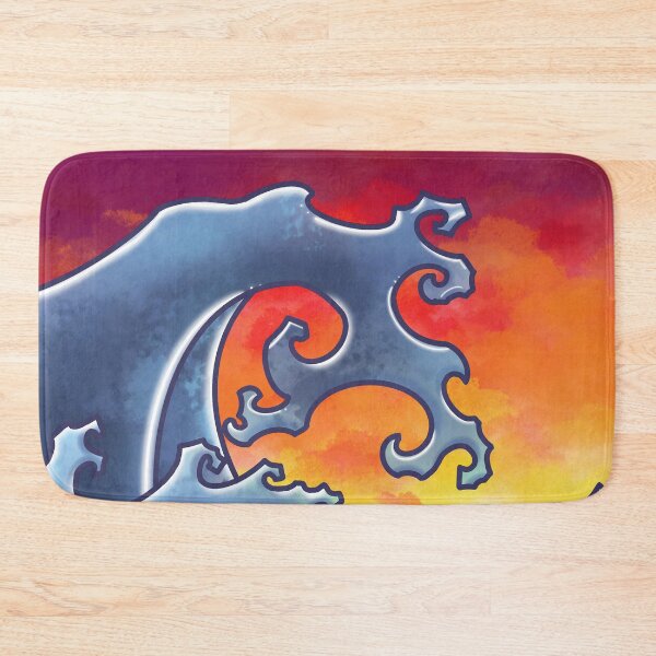 Item preview, blue ocean wave in sunset designed and sold by weilertsen.