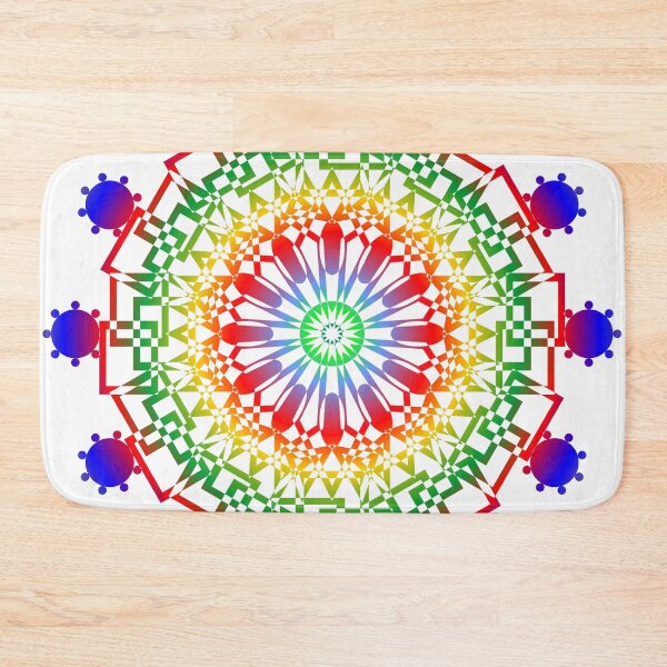 Item preview, Pride rainbow Mandala, Geometric mad rainbow Gradient Snowflake mandala designed and sold by MiaStyleStudio.