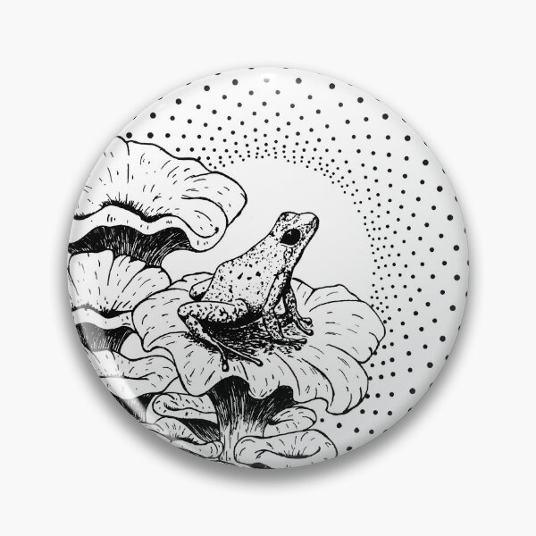 Item preview, Psychedelic mushroom frog vintage drawing designed and sold by The Purple Owl Cult.