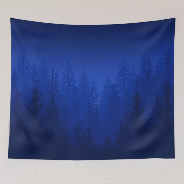 Item preview, Blue Foggy Trees Silhouettes Design designed and sold by rkmountains.