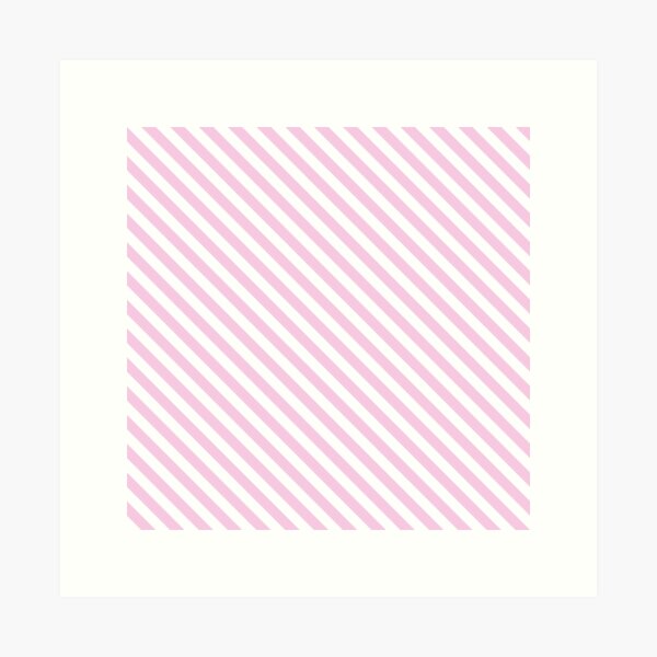Lámina artística «Rayas de color rosa pastel y blanco» de poeticbeats |  Redbubble