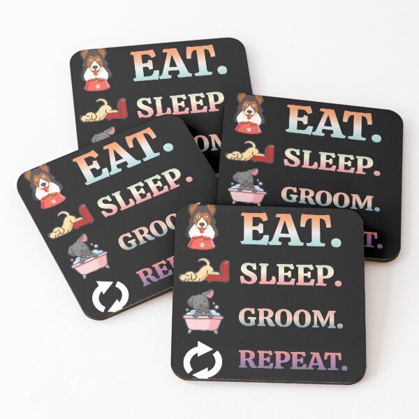 Item preview, Dog Grooming Eat Sleep Groom Repeat designed and sold by Perlashop1.