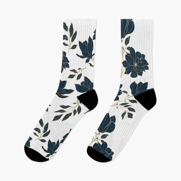 Item preview, Luxury gold and blue floral seamless pattern designed and sold by Qitchup.