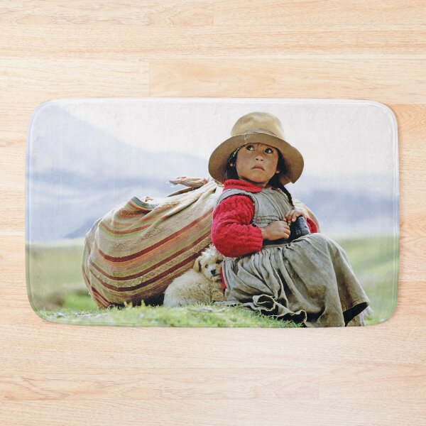 Item preview, Young Girl with Puppy in the Andes Mountains of Peru designed and sold by ScienceSource.
