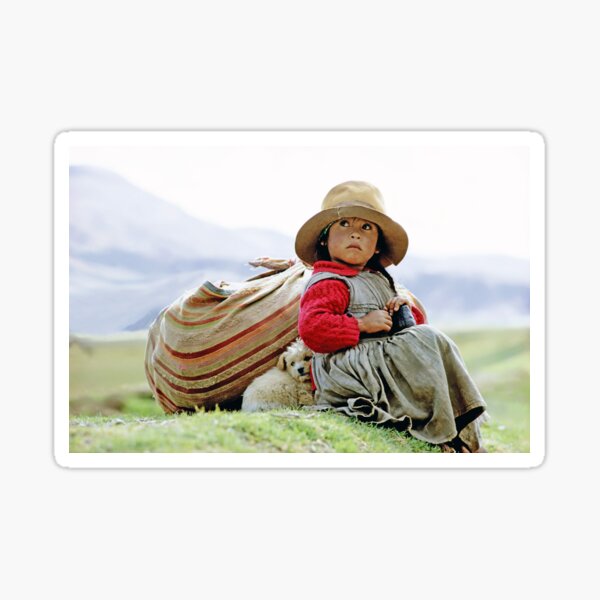 Item preview, Young Girl with Puppy in the Andes Mountains of Peru designed and sold by ScienceSource.