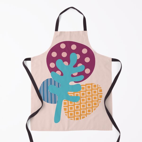 Item preview, Abstract Pink Leaf with Saturated Red Blue and Orange Circle Shapes in Cream Left designed and sold by Moyanana.