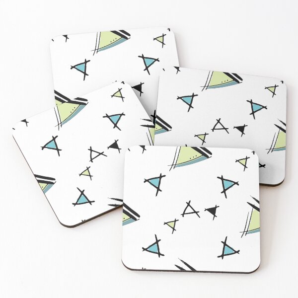 Item preview, Triangles like sailboats on white background designed and sold by Meg M Studio.