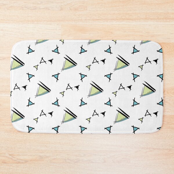 Item preview, Triangles like sailboats on white background designed and sold by Meg M Studio.