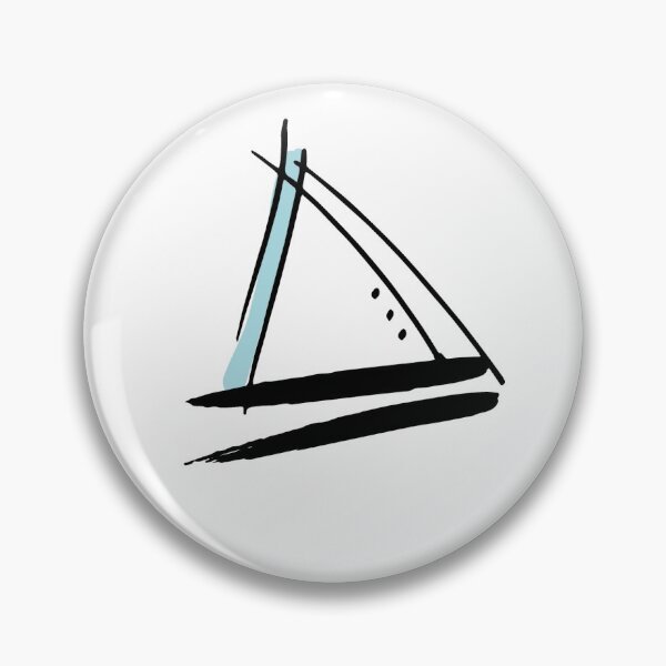 Item preview, Triangles and sailboats on white background  designed and sold by Meg M Studio.