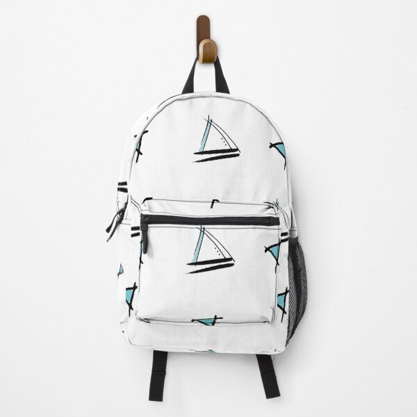 Item preview, Triangles and sailboats on white background  designed and sold by Meg M Studio.