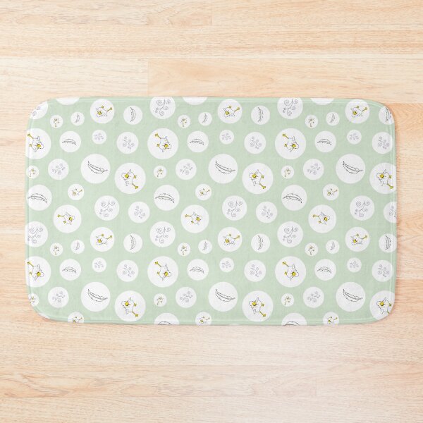 Item preview, Ducks and feathers in Circles on green designed and sold by Meg M Studio.