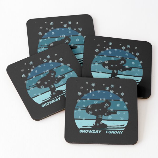 Item preview, Cross country skiër silhouette on a blue retro sunset / snowday funday designed and sold by portrait4you.