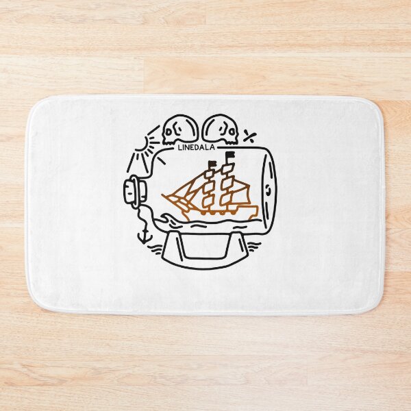 Item preview, SHIP IN A BOTTLE LINEDALA | Sailboat | Pirate skull | Sun bones designed and sold by yourtravelguide.