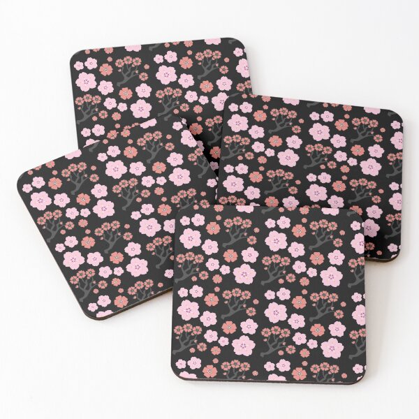 Aperçu de l'œuvre Japon Sakura Cherry Blossoms Pattern Rouge Blanc Rose Violet créée et vendue par LeonardoBotha.