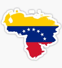 Pegatina Mapa de la bandera de Venezuela
